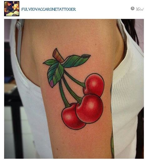 Instagram Fulviovaccaronetattooer Cherries Cherry Tattoo Traditional