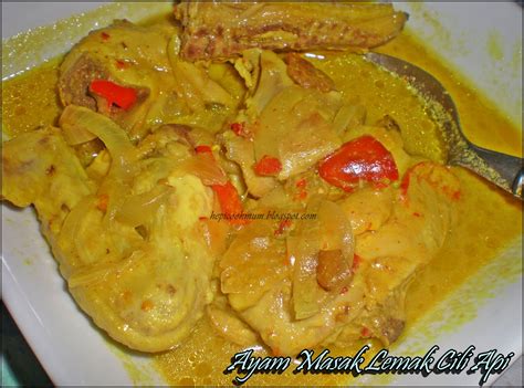 Tambahkan sedikit air, masak hingga bumbu meresap secara maksimal ke dalam daging ayam. Hepi Cook Mum: Ayam Masak Lemak Cili Api