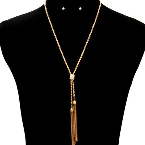 Gold Chain Tassel Necklace On Luulla