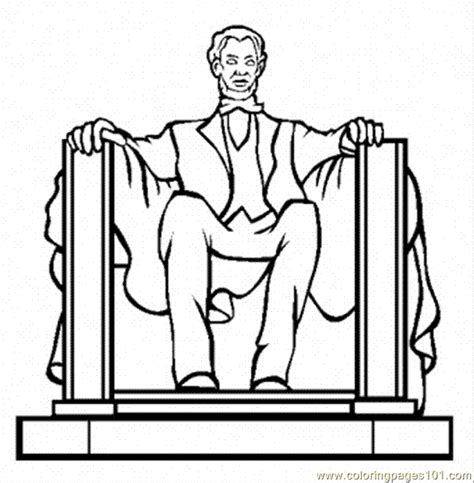 Lincoln Memorial Coloring Page - Free Politics Coloring Pages : ColoringPages101.com