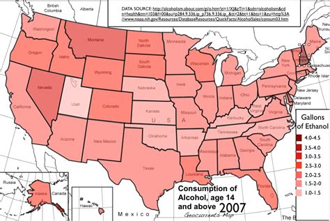 Map Of Us Alcohol Consumption By State Archives Geocurrents