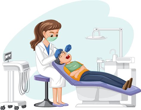 Dentista Examinando Os Dentes Do Paciente 6591576 Vetor No Vecteezy