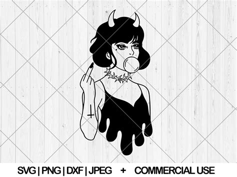 Baddie Svg Baddie Girl Svg Dxf Png  Middle Finger Girl Etsy Ireland