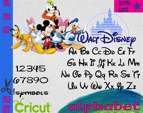Walt Disney Font Svg Font Svg Alphabet Ttf Included Etsy Imagesee