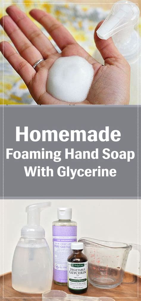 Homemade Foaming Hand Soap With Glycerine Easy Recipe Homemade