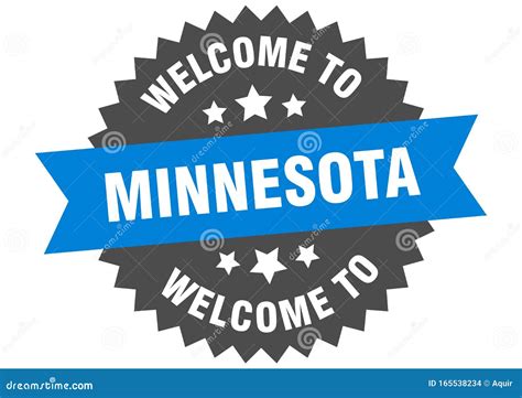 Welcome To Minnesota Welcome To Minnesota Isolated Sticker Stock