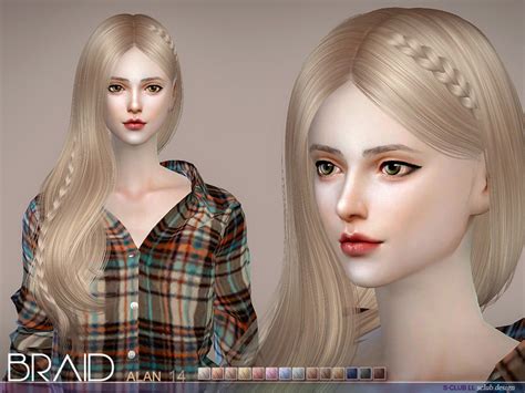 The Sims Resource Helen Braid Hair By S Club Sims 4 Hairs