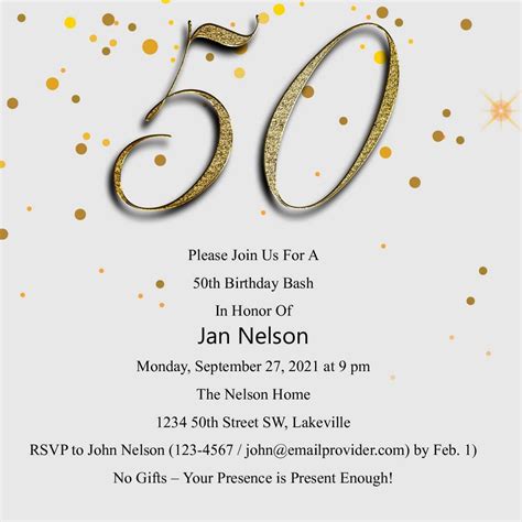 50th Birthday Invitation Wording Ideas Wording Ideas