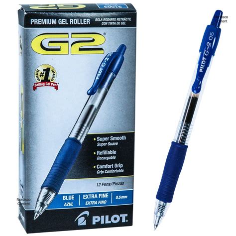 Pilot G2 05 Blue 31003 05mm Extra Fine Blue Gel Ink Rollerball Pen