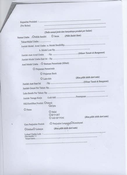 Ini disebabkan sebab surat legal makanya, website karya tulis ilmiah juga menyediakan mengenai contoh surat izin usaha agar memudahkan pembaca. Contoh Formulir Pendaftaran Bantuan Usaha Mikro - Dunia Sosial