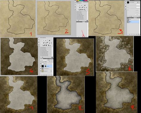 How To Create A Pretty Dungeon Map Using Photoshop Paths Texture