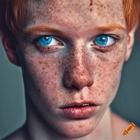 Portrait Of A Red Haired Man With Freckles And Blue Eyes On Craiyon