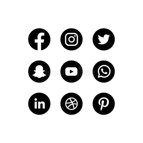 Logo Social De Médias Dicônes Sociales Des Médias Image Stock