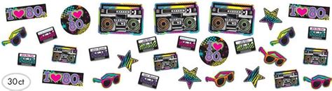 Totally 80s Cutouts 30ct Party City Party Stores Online Party Store