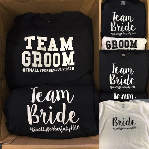 Bride And Groom Tshirts Bridal Party Shirts Team Bride And