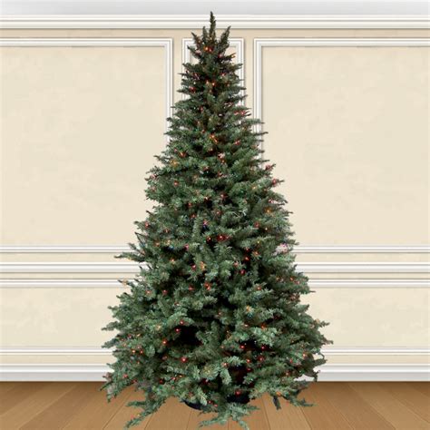 5065 Narrow Grand Blue Spruce Prelit Artificial Christmas