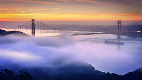 Golden Gate Bridge In The Fog Wallpaper Backiee