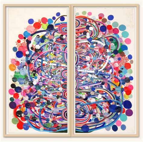 Nina Bovasso Dense Loop Diptych For Sale At 1stdibs