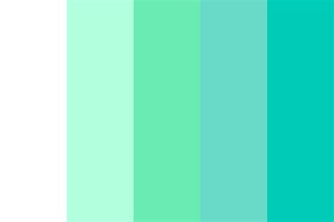 White To Sea Foam Green To Turquoise Color Palette