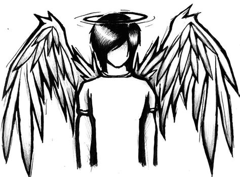Emo Coloring Pages Fallen Angel Free Printable Coloring