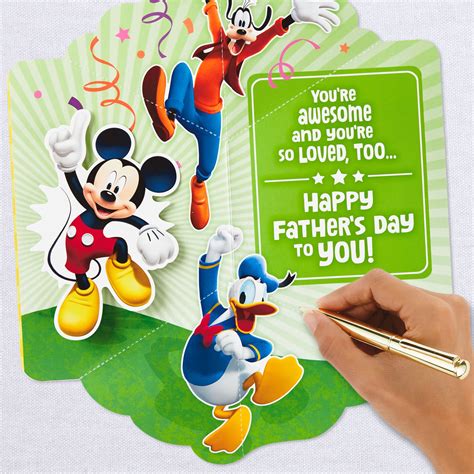 Mickey Mouse Grandpa Is A Star Pop Up Fathers Day Card Greeting