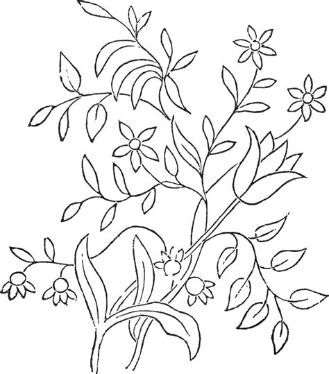 Printable Flower Embroidery Patterns The Graphics Fairy