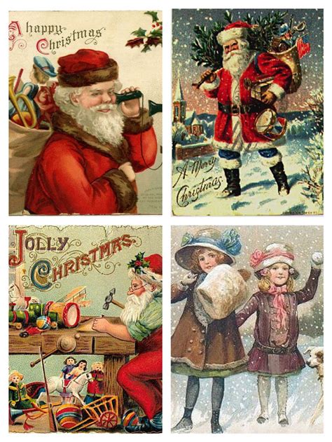 Vintage Christmas 3x4 Cards Christmas Prints Vintage Christmas Prints