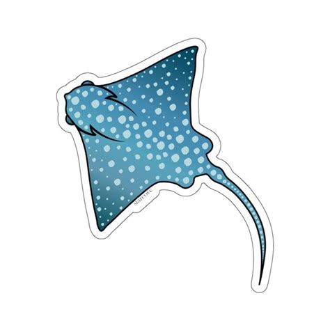 Spotted Eagle Rays Stingray Decal Kiss Cut Stickers Blue Etsy