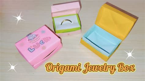 DIY Origami Jewelry Box Origami Kotak Perhiasan How To Make Easy