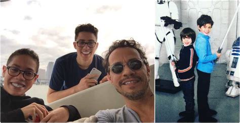 Jennifer lopez and marc anthony's son max muñiz clearly takes after his famous and talented anthony had a more casual look as he donned a white crew neck shirt, a few necklaces and black. Meet the family of legendary salsa singer Marc Anthony