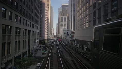 Train Passing Through City Moving Railroad Stock Footage Video 100