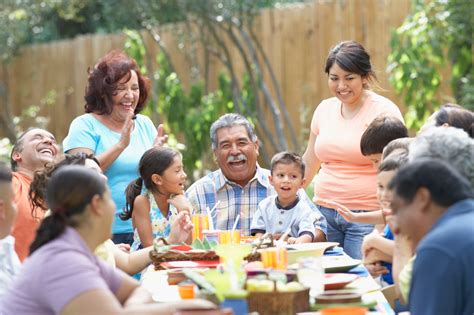 Three Generation Hispanic Family Sitting At Picnic Table Public Policy Institute Of California