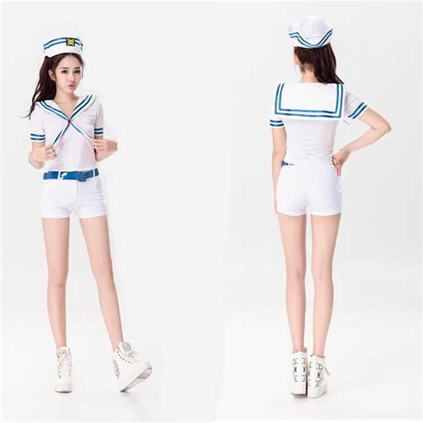 Halloween Party Sailor Uniform Stage Costumes Navy Wind Girls Cosplay