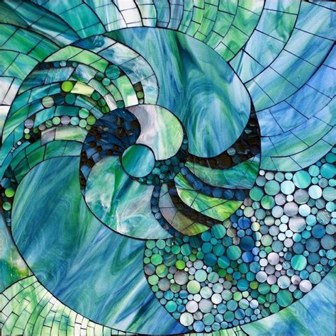 Aqua Mosaic Stained Glass Wall Art Mosaic Art Art Stained