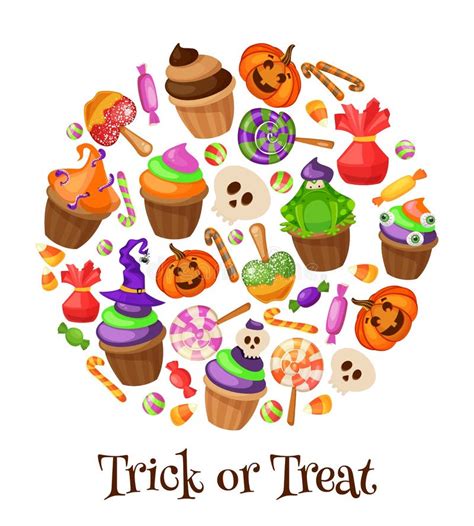 Trick Or Treat Traditional Sweets And Candies For Holiday Halloween