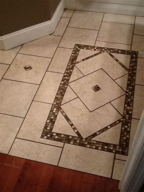 Love My New Bathroom Floor Inlaid Tile Rug Design Perfect Pattern