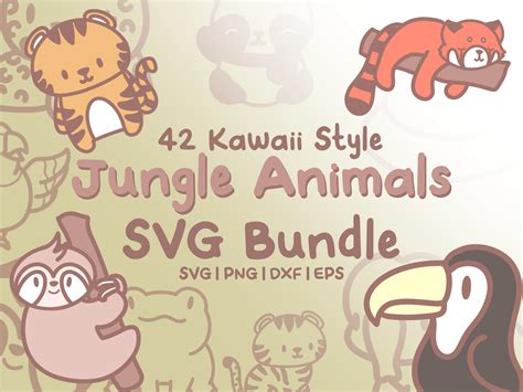 Jungle Animal Svg Illustrations Graphic By Haliekstudio · Creative Fabrica