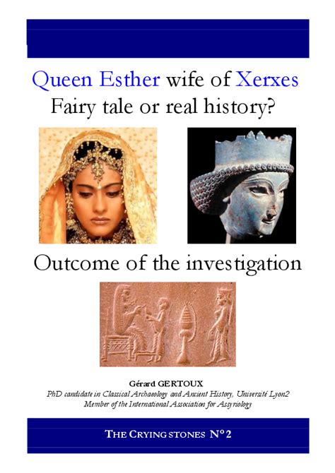 pdf queen esther wife of xerxes fairy tale or history outcome of the investigation gerard