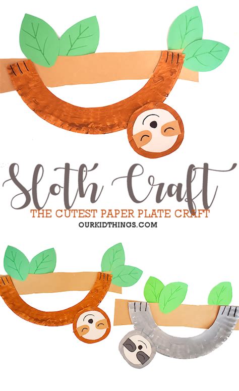 Printable Sloth Craft Template