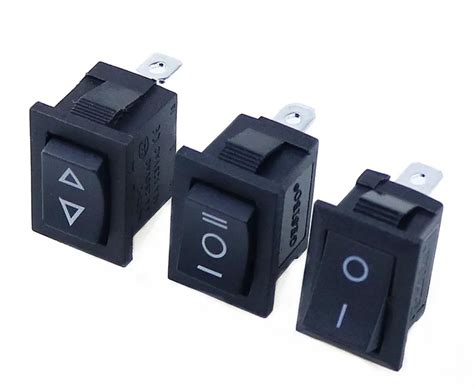 Promotion Pcs SPDT Mini Black Pin Rocker Switch AC A V A V KCD In Switches From