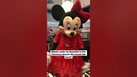 Minnie Mouse Looks So Beautiful In Her Christmas Dress She Sends Her
