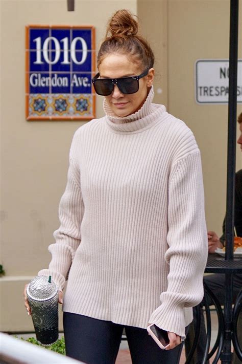 Jennifer Lopez Wore The Ranges Fog Mohair Turtleneck Sweater In 2020