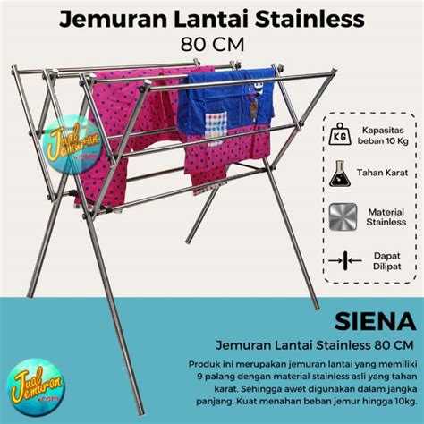 Promo Glory Home Jemuran Baju Stainless Steel Mini 80 Cm Anti Karat