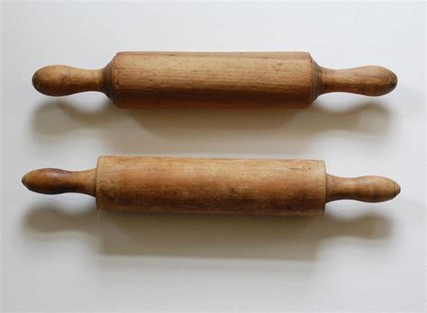 Pair Of Antique Rolling Pins Rustic Farmhouse Kitchen Tools Rolling