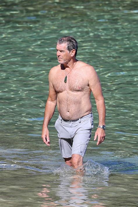 Shirtless Pierce Brosnan And Wife Keely Cant Get Enough Of Each Other In