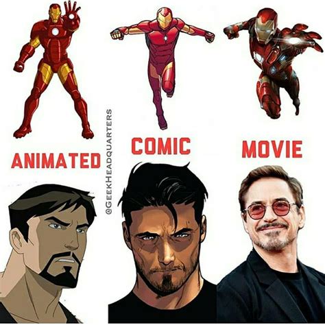 Ironman Comics Vs Movie Still Marvel Heroes Marvel N Dc Captain