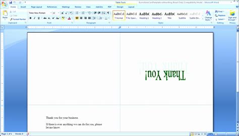 8 Half Fold Card Template Microsoft Word Sampletemplatess