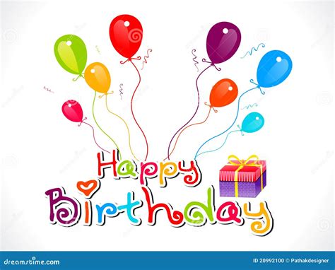 Abstract Colorful Happy Birthday Concept Stock Vector Illustration Of