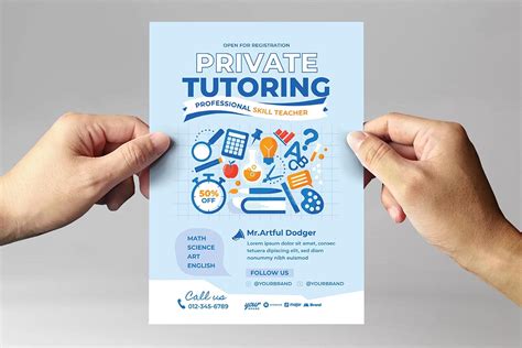 Private Tutor Flyer Template [psd Ai Vector] Brandpacks