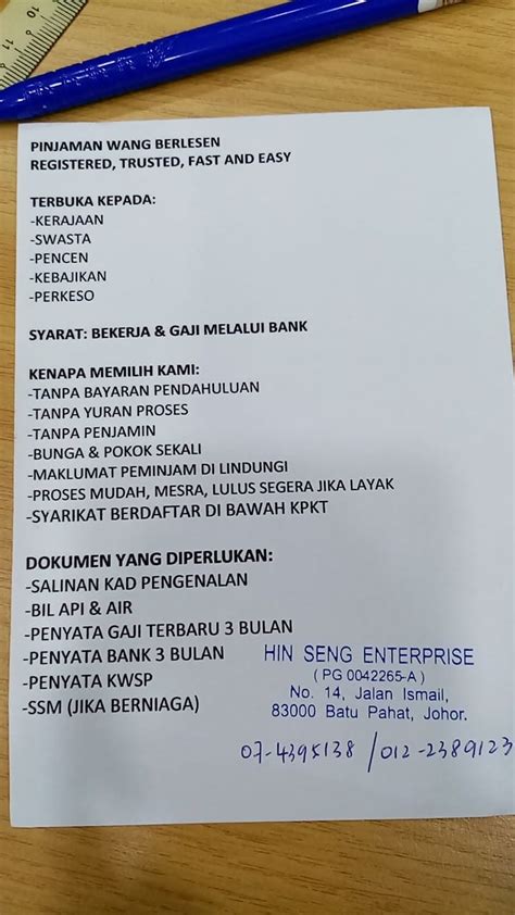 Pinjaman wang berlesen berdaftar kredit komuniti area johor bahru. Pinjaman Wang Berlesen Batu Pahat Johor - Posts | Facebook